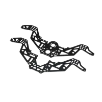 LOS-2052 - Chassis Plate Set V2. Black: Mini LMT Megalodon