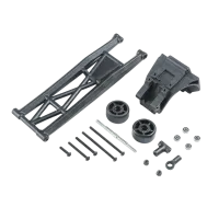 LOS231077 - Wheelie Bar Set. Complete: 22S Drag