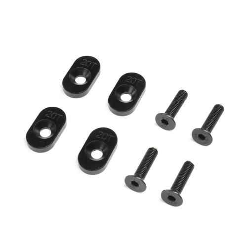 LOS232138 - EngineMountInsert & Screws 20T. Black(4): DBXL 2.0 LOSI LOS232138