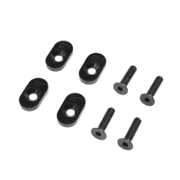 LOS232138 - EngineMountInsert & Screws 20T. Black(4): DBXL 2.0