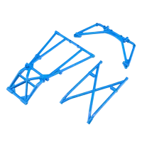 LOS241049 - Rear Cage and Hoop Bars. Blue: LMT