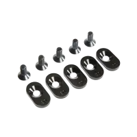 LOS252103 - Engine Mount Insert and Screws 20T. Black (5): 5ive-T 2.0 (fits 62T spur)