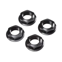 LOS252112 - 17mm Flanged Wheel Nut Black (4): Super Rock Rey
