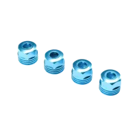 LOS253032 - Lower Shock Caps. Aluminum. King Blue (4): SBR 2.0