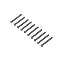 LOS255012 - Button Head Screws. Steel. Black Oxide. M4 x 35mm (10)