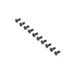 LOS255016 - Flat Head Screws. Steel. Black Oxide. M4 x 10mm (10)