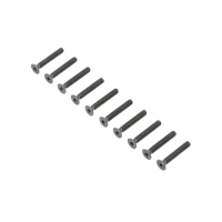 LOS255018 - Flat Head Screws. Steel. Black Oxide. M4 x 25mm (10)