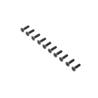 LOS255019 - Flat Head Screws. Steel. Black Oxide. M4 x 14mm (10)