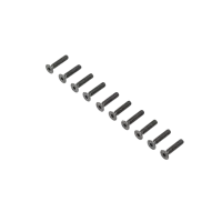 LOS255020 - Flat Head Screws. Steel. Black Oxide. M4 x 18mm (10)