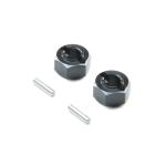 LOS312004 - Hex Set. Rear Axle. Aluminum: Mini-T 2.0