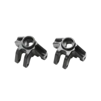LOS314007 - Aluminum Steering Spindle Set. Black: Mini LMT