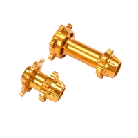 LOS362004 - Aluminum Hub Set. Machined. Gold: PM-MX