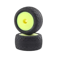 LOS41008 - BK Bar Tires. Fr_Rr Mounted. Yellow: Mini-T 2.0