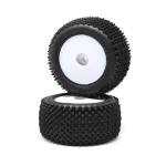 LOS41013 - Pin Tires. Rear. Mounted. White (2): Mini-T 2.0