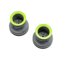 LOS41044 - MT Wheel. Green Beadlock. Lt Grey(2): Mini LMT