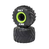 LOS41045 - MT Tires.Green Beadlock. Premount(2): Mini LMT