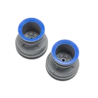 LOS41046 - MT Wheel. Blue Beadlock. Lt Grey(2): Mini LMT