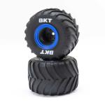 LOS41047 - MT Tires. Blue Beadlock. Premount(2): Mini LMT