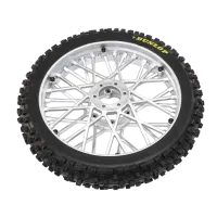 LOS46006 - Dunlop MX53 Front Tire Mounted. Chrome: PM-MX