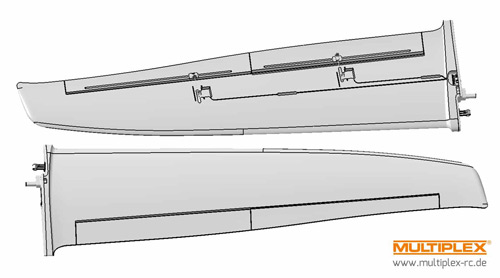 MPX-1-00124 - Tragflaechensatz gebaut (ohne RC+Dekor) FUNRAY Multiplex MPX-1-00124