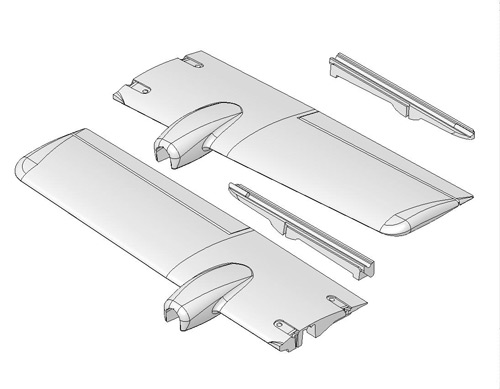 MPX-224172 - Tragflaechen-Formteile TwinStar II_BL Multiplex MPX-224172