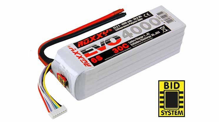 MPX-316631 - ROXXY EVO LiPo 6S 22.2V 4000mAh 30C inkl. BID-Chip Multiplex MPX-316631