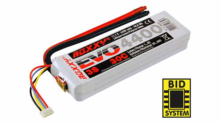 MPX-316632 - ROXXY EVO LiPo 3S 11.1V 4400mAh 30C inkl. BID-Chip Multiplex MPX-316632