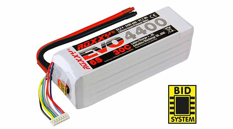 MPX-316635 - ROXXY EVO LiPo 6S 22.2V 4400mAh 30C inkl. BID-Chip Multiplex MPX-316635