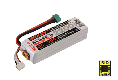 MPX-316655 - ROXXY EVO LiPo 3S 11.1V 2200mAh 20C Multiplex inkl. BID-Chip MPX-316655