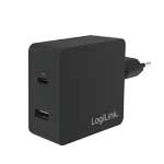 PA0212 - USB Steckdosenadapter 2-Port USB-C _ USB-A 45W