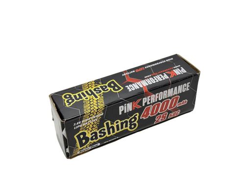 PP3-2S4000-D - Pink Bashing LiPo 2S 7.4V-4000-50C (Deans) Kyosho PP3-2S4000-D