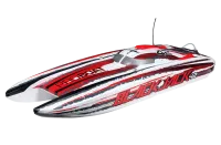 PRB08043T2 - Blackjack 42 8S Brushless Catamaran RTR: White_Red
