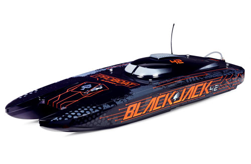 PRB08043T1 - Blackjack 42 8S Brushless Catamaran RTR: Black_Orange Pro Boat PRB08043T1