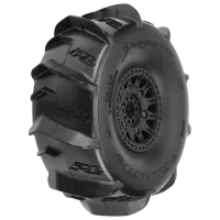 PRO1018911 - Dumont Sand_Snow Tires Mounted on Raid Black 6x30 Removable 17mm Hex Wheels (2) for Mojave 6S and UDR Front or Rear