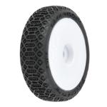 PRO1031413 - 1_24 Electron 2.0 Buggy F_R Tires Mounted 7mm white (4): Micro-B
