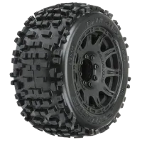 PRO117810 - 1_8 Badlands F_R 3.8 MT Tires Mounted 17mm Black Raid (2)
