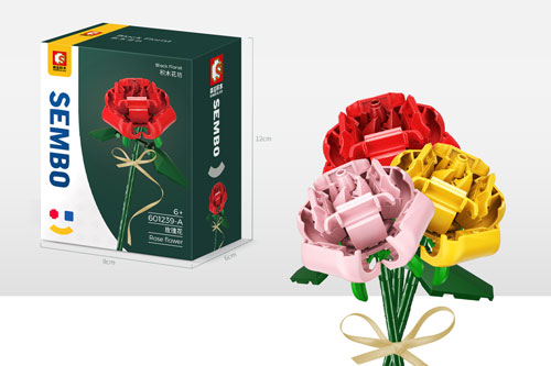 S-601239B - Sembo Blume Rose gelb (78 Teile) SEMBO BLOCK S-601239B