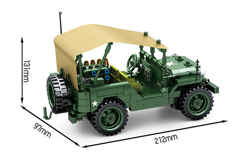 Sembo Willys MB US Geländewagen Pullback (807 Teile) SEMBO BLOCK S-705