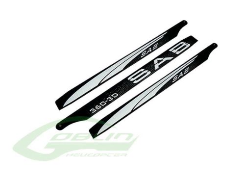 SAB-3603TBS - Carbon Fiber Main Blades 360mm - Goblin 380 KSE SAB SAB-3603TBS