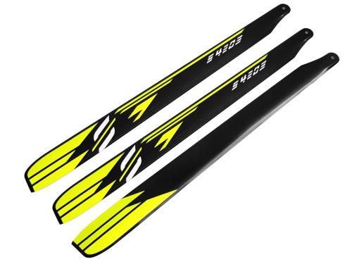 SAB-S4203-Y - SAB CF Hauptrotorblaetter S420. gelb SAB-S4203-Y