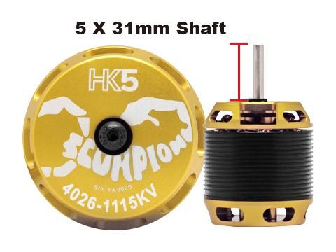 SCO-HK5-4026-1115kv-5x31 - Scorpion HK5-4026-1115kv (5x31mm shaft) SCO-HK5-4026-1115kv-5x31