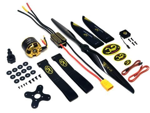 SCO1000156 - Scorpion A2-4222 PNP Combo (6s _ 60-64 Acro _ 20cc _ 2550w) Black Ember SCO1000156