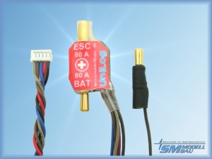 SM-2515 - UniLog Stromsensor 80A mit 3.5mm (Minus = Stecker) SM-Modellbau SM-2515