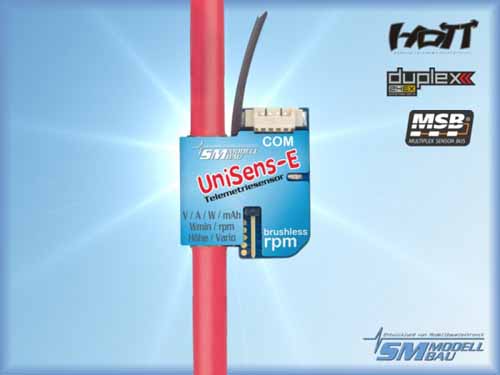 SM-3105 - UniSens-E mit 4mm Silikonkabel SM-Modellbau SM-3105