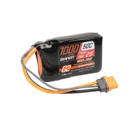 SPMX-1049 - 7.4V 1000mAh 2S 50C Smart G2 Trail Pro LiPo Battery: IC2