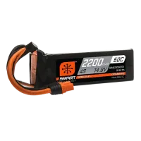 SPMX22004S50 - Spektrum 14.8V 2200mAh 4S 50C Smart LiPo Battery: IC3