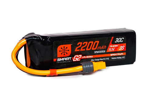 SPMX223S30 - Spektrum Smart G2 11.1V 2200mAh 3S 30C IC3 SPMX223S30