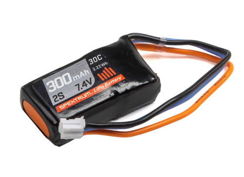 SPMX3002S30 - 7.4V 300mAh 2S 30C LiPo Akku - PH (PHR3) Spektrum SPMX3002S30