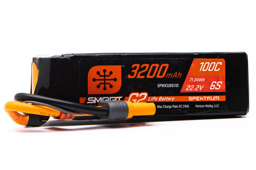 SPMX326S100 - Smart G2 6S 22.2V 3200mAh 100C LiPo IC5 Spektrum SPMX326S100