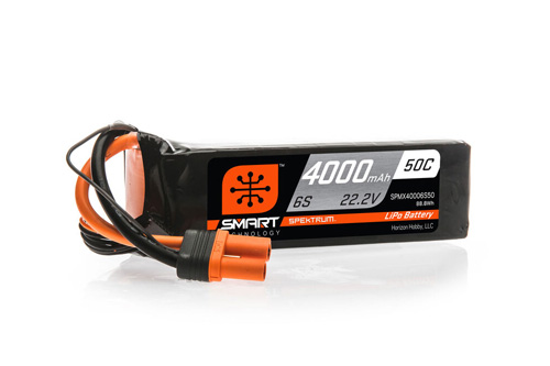 SPMX40006S50 - Spektrum Smart G2 LiPo 22.2V 4000mAh 6S 50C IC5 SPMX40006S50